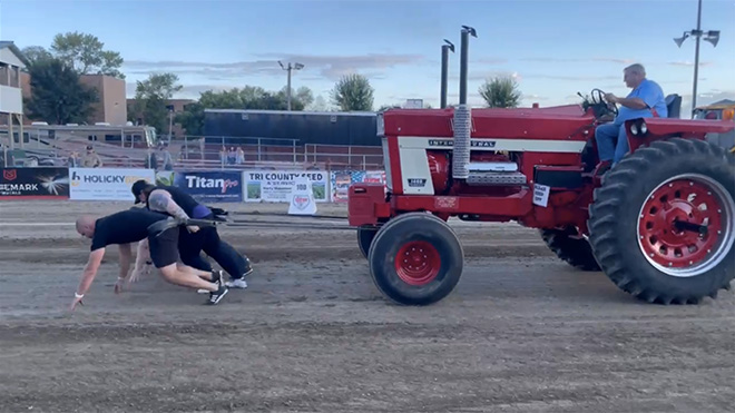 Human Tractor Pull at the Carver County Fair